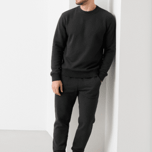 Men Winter Tracksuit Charcoal Black