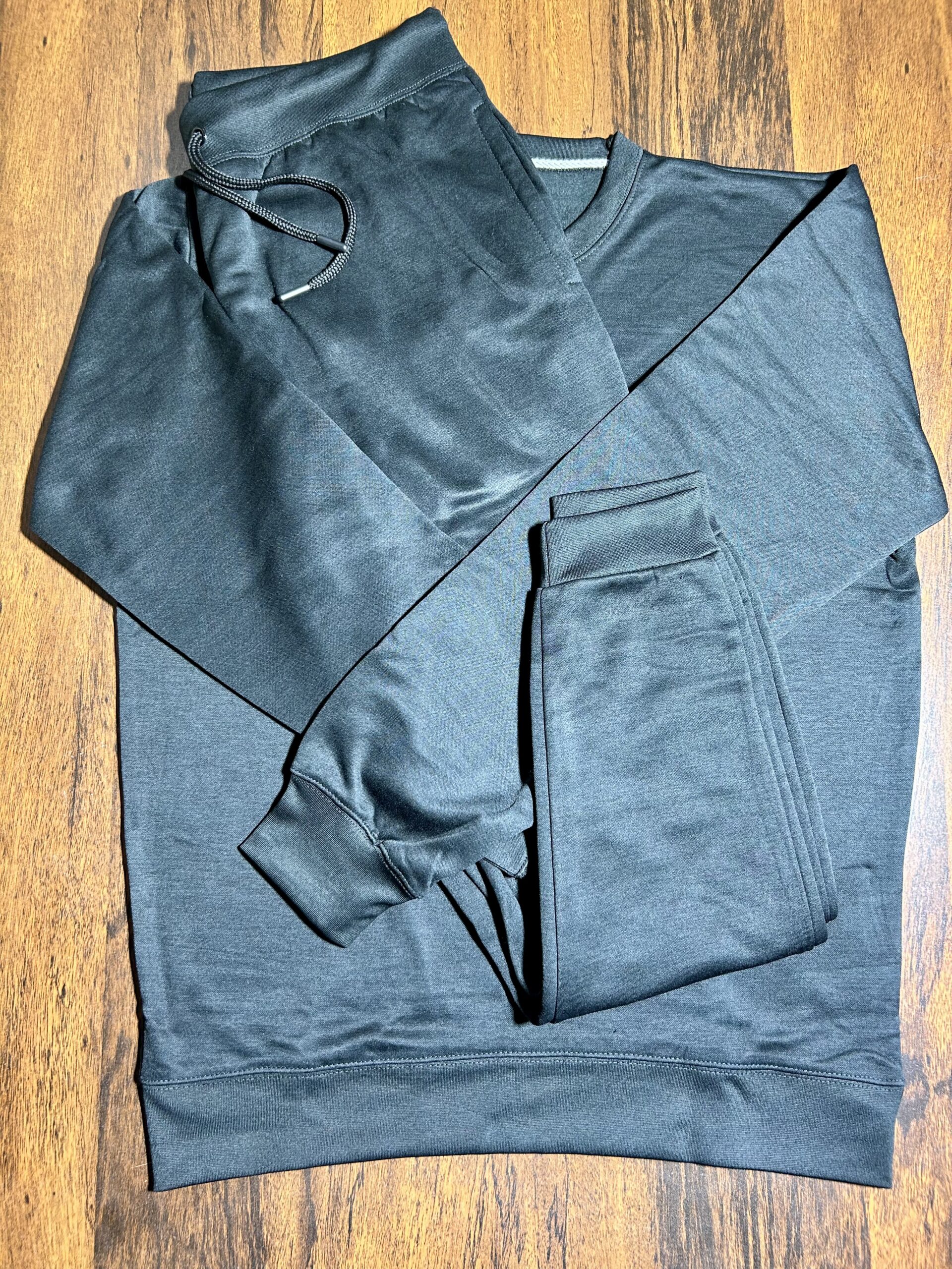 Men Winter Tracksuit Charcoal Black