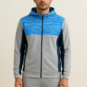 Addaxfit Premium Tracksuit Blue-Grey for Men for gymwear, streetwear and sportswear | Hoodie and Trousers.