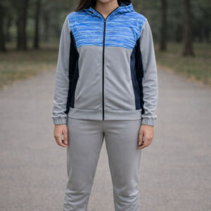 Addaxfit Premium Tracksuit Blue-Grey for Women for gymwear, streetwear and sportswear | Hoodie and Trousers.