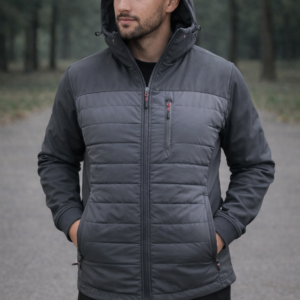 Men Bomber Jacket with hoodie – Winter Warm Quilted Jacket | AddaxFit Pakistan