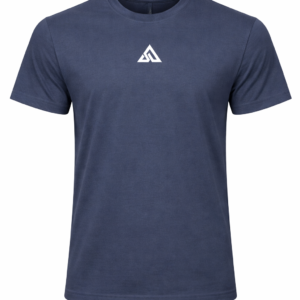 Addaxfit | Attenzy Inverse Edition  | Charcoal Blue Wash 100% Organic Cotton T-Shirt for Men.