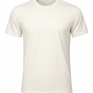 Addaxfit Men Classic Plain Off White T-Shirt 100% Organic Cotton.